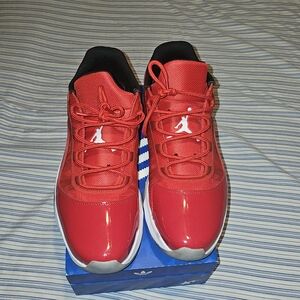 Jordan Red and White Sneakers